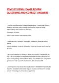 FSM 3215 FINAL EXAM REVIEW QUESTIONS AND CORRECT ANSWERS