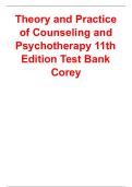 Theory and Practice of Counseling and Psychotherapy 11th Edition by Corey Test Bank Study Guide Comprehensive Questions Answers Detailed Explanations 2025&sol; 2026