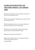 MS MPJE 2026 REVISION NOTES AND  STRUCTURED PHARMACY LAW OVERVIEW  GUIDE