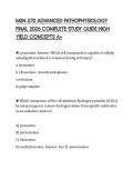MSN 570 ADVANCED PATHOPHYSIOLOGY  FINAL 2026 COMPLETE STUDY GUIDE HIGH  YIELD CONCEPTS A&plus;