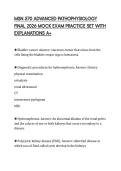 MSN 570 ADVANCED PATHOPHYSIOLOGY  FINAL 2026 MOCK EXAM PRACTICE SET WITH  EXPLANATIONS A&plus; 