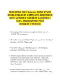 TEEX NFPA 1081 Exterior EXAM STUDY  GUIDE 2026&sol;2027 COMPLETE QUESTIONS  WITH VERIFIED CORRECT ANSWERS &vert;&vert;  100&percnt; GUARANTEED PASS  <NEWEST VERSION> 