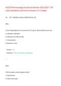 NCLEX Pharmacology Actual Exam Review 2026&sol;2027&colon; 150 Latest Questions and Correct Answers&vert; A&plus; Graded