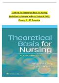 Test Bank &ndash; Theoretical Basis for Nursing&comma; 6th Edition Authors&colon; Melanie McEwen&comma; Evelyn M&period; Wills Chapters Covered&colon; 1&ndash;23 for 2026&sol;2027&comma; nursing theory and professional nursing exam prep&period;