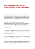 NUR 302-PHARMACOLOGY TEST 1 QUESTIONS AND CORRECT ANSWERS