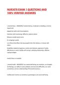 NUR3678 EXAM 1 QUESTIONS AND 100&percnt; VERIFIED ANSWERS