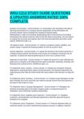 WGU C213 STUDY GUIDE QUESTIONS & UPDATED ANSWERS RATED 100&percnt; COMPLETE