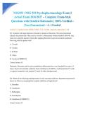 NSG552 &sol; NSG 552 Psychopharmacology Exam 2 Actual Exam 2026&sol;2027 &ndash; Complete Exam-Style Questions with Detailed Rationales &vert; 100&percnt; Verified &ndash; Pass Guaranteed &ndash; A&plus; Graded