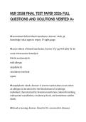 NUR 2058 FINAL TEST PAPER 2026 FULL QUESTIONS AND SOLUTIONS VERIFIED A&plus;