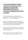 NAVY MPPEH REQUIREMENTS TRAINING  COURSE EXAM 4 2026 PRACTICE TEST  QUESTIONS AND DETAILED RISK  MANAGEMENT INSPECTION AND  COMPLIANCE REQUIREMENTS BREAKDOWN  FULL REVIEW
