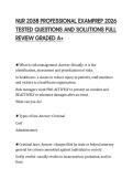 NUR 2058 PROFESSIONAL EXAMPREP 2026 TESTED QUESTIONS AND SOLUTIONS FULL REVIEW GRADED A&plus;