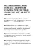 NAVY MPPEH REQUIREMENTS TRAINING  COURSE EXAM 4 2026 STUDY GUIDE  COMPLETE MUNITIONS AND EXPLOSIVES  HANDLING POLICY SAFETY AND PRACTICE  QUESTIONS