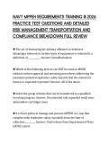 NAVY MPPEH REQUIREMENTS TRAINING III 2026  PRACTICE TEST QUESTIONS AND DETAILED  RISK MANAGEMENT TRANSPORTATION AND  COMPLIANCE BREAKDOWN FULL REVIEW
