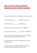 BIOL 350 FINAL EXAM COMPLETE QUESTIONS AND VERIFIED ANSWERS