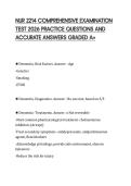 NUR 2214 COMPREHENSIVE EXAMINATION TEST 2026 PRACTICE QUESTIONS AND ACCURATE ANSWERS GRADED A&plus;