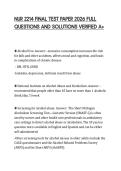 NUR 2214 FINAL TEST PAPER 2026 FULL QUESTIONS AND SOLUTIONS VERIFIED A&plus;