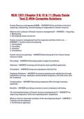 BUS 1201 Chapter 9 & 10 & 11 &lpar;Study Guide Test 2&rpar; With Complete Solutions