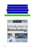 Introduction to Biotechnology What&rsquo;s New in Biology 4th Edition Test Bank Study Guide Comprehensive Questions Answers Detailed Explanations 2025&sol; 2026