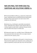 NUR 2392 FINAL TEST PAPER 2026 FULL QUESTIONS AND SOLUTIONS VERIFIED A&plus;