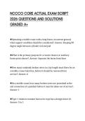 NCCCO CORE ACTUAL EXAM SCRIPT  2026 QUESTIONS AND SOLUTIONS  GRADED A&plus; 