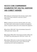 NCCCO CORE COMPREHENSIVE  EXAMINATION TEST 2026 FULL QUESTIONS  AND CORRECT ANSWERS 