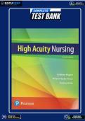 Test Bank &ndash; High Acuity Nursing&comma; 7th Edition &lpar;Kathleen Dorman Wagner&comma; Melanie Hardin‑Pierce&comma; Darlene Welsh&rpar;  Complete Chapters 1&ndash;39 with Verified Questions&comma; Answers & Rationales