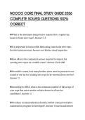 NCCCO CORE FINAL STUDY GUIDE 2026  COMPLETE SOLVED QUESTIONS 100&percnt;  CORRECT