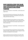 NCEP CERTIFICATION TEST BANK  2026 COMPREHENSIVE QUESTIONS  AND ACCURATE SOLUTIONS  VERIFIED