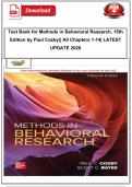 Methods in Behavioral Research 15th Edition &lpar;Paul Cozby&rpar; &vert; Chapters 1&ndash;14 &vert; Complete Test Bank with Questions and Answers