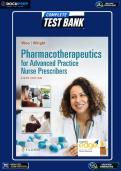 Test Bank &ndash; Pharmacotherapeutics for Advanced Practice Nurse Prescribers&comma; 6th Edition &lpar;Teri Moser Woo & Wendy L&period; Wright&rpar; &vert; Complete 57 Chapters with Verified Questions&comma; Answers & Rationales