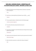 NUR 2063 &sol; NUR2063 EXAM 1&colon; ESSENTIALS OF PATHOPHYSIOLOGY EXAM 1 REVIEW &lpar;LATEST 2026