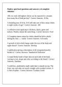 Poultry quiz bowl questions and answers wit complete solutions