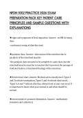 NFDN 1002 PRACTICE 2026 EXAM  PREPARATION PACK KEY PATIENT CARE  PRINCIPLES AND SAMPLE QUESTIONS WITH  EXPLANATIONS