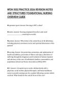 NFDN 1002 PRACTICE 2026 REVISION NOTES  AND STRUCTURED FOUNDATIONAL NURSING  OVERVIEW GUIDE