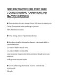 NFDN 1002 PRACTICE 2026 STUDY GUIDE  COMPLETE NURSING FOUNDATIONS AND  PRACTICE QUESTIONS 