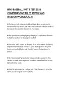 NFHS BASEBALL PART II TEST 2026  COMPREHENSIVE RULES REVIEW AND  REVISION WORKBOOK A&plus; 