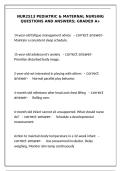 NUR2513 Pediatric & Maternal Nursing &ndash; Q&A Graded A&plus;