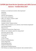 CAPSIM Quiz Exam Review Questions and 100&percnt; Correct  Answers &ndash; Verified 2026&sol;2027