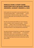 NUR2513 Exam 3 Study Guide &ndash; Detailed Verified Q&A &lpar;Graded A&rpar; 2026