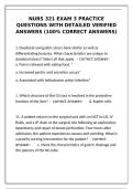 NURS 321 Exam 3 Practice Questions &ndash; Detailed Verified Answers &lpar;100&percnt; Correct&rpar;
