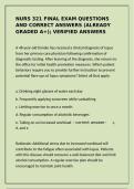 NURS 321 Final Exam &ndash; Verified Q&A &lpar;Already Graded A&plus;&rpar;