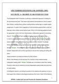 STR &vert;VERIFIED QUESTIONS AND ANSWERS &vert; 100&percnt; ACCURATE&comma; A&plus; GRADED&comma; GUARANTEED SUCCESS&excl;