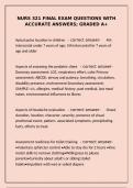 NURS 321 Final Exam Questions with accurate answers&semi; graded A&plus;