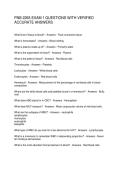 PNB 2265 EXAM 1 QUESTIONS WITH VERIFIED ACCURATE ANSWERS