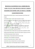BIOLOGICAL MACROMOLECULES&colon; CARBOHYDRATES&comma; LIPIDS&comma; NUCLEIC ACIDS&comma; PROTEINS OVERVIEW &vert;VERIFIED QUESTIONS AND ANSWERS &vert; 100&percnt; ACCURATE&comma; A&plus; GRADED&comma; GUARANTEED SUCCESS&excl;