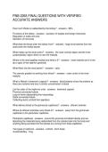PNB 2265 FINAL QUESTIONS WITH VERIFIED ACCURATE ANSWERS