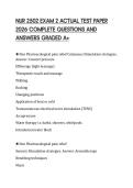 NUR 2502 EXAM 2 ACTUAL TEST PAPER 2026 COMPLETE QUESTIONS AND ANSWERS GRADED A&plus;