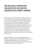 NUR 2502 EXAM 2 CERTIFICATION EVALUATION TEST 2026 PRACTICE QUESTIONS WITH CORRECT ANSWERS