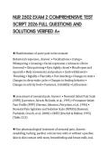 NUR 2502 EXAM 2 COMPREHENSIVE TEST SCRIPT 2026 FULL QUESTIONS AND SOLUTIONS VERIFIED A&plus;