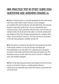 NIFA PRACTICE TEST B1 STUDY GUIDE 2026  QUESTIONS AND ANSWERS GRADED A&plus; 